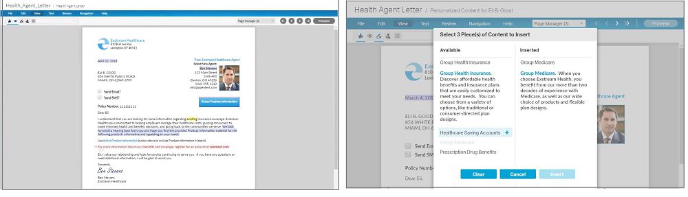 insurers use opentext exstream to generate personalized customer communications