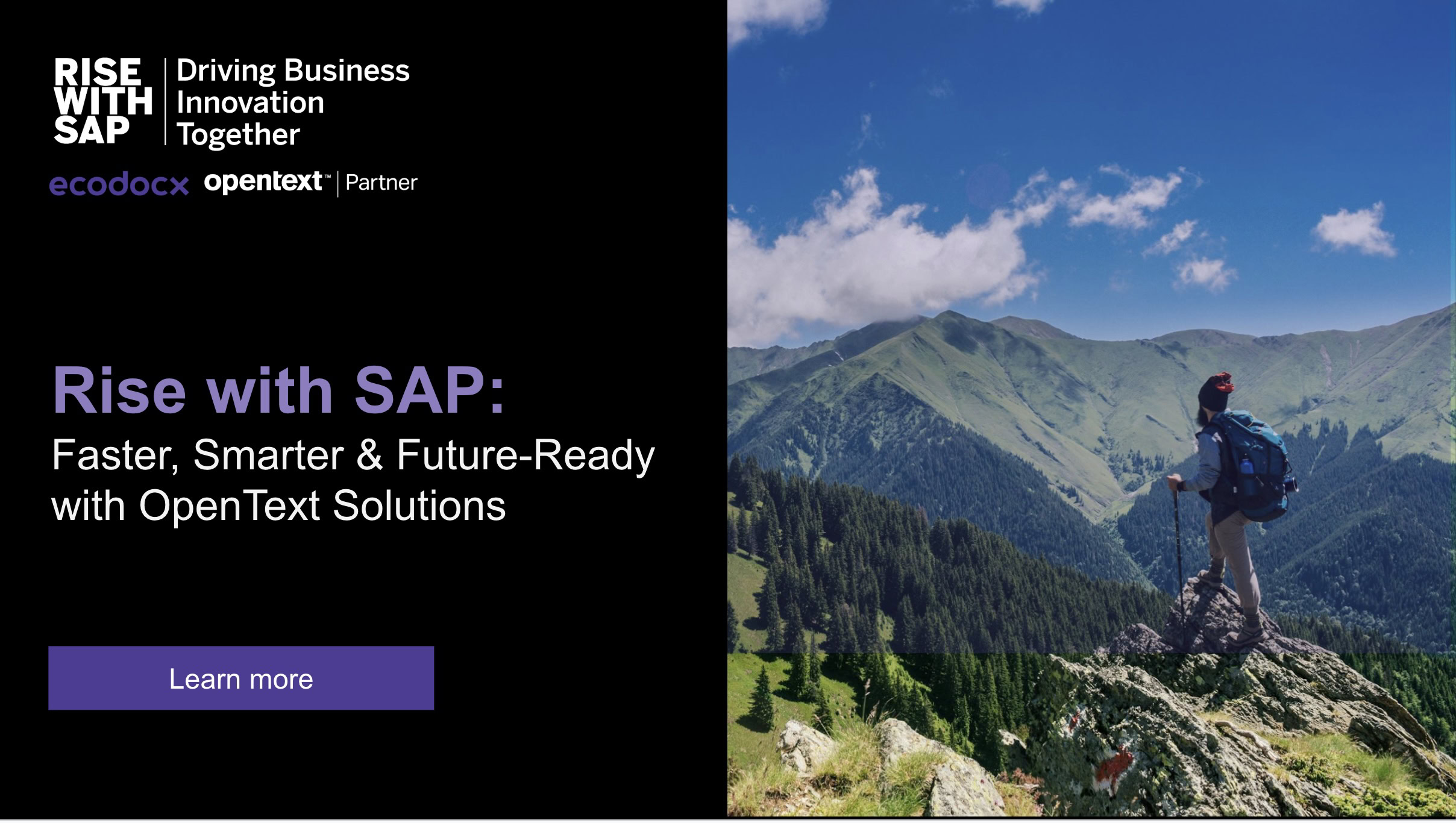 Rise with SAP: Move to SAP S/4HANA faster, smarter and future-rpoof with OpenText solutions